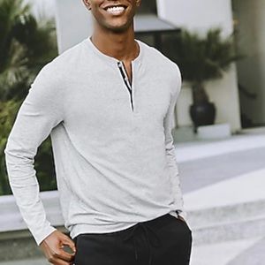 Medium Express Gray Henley Shirt